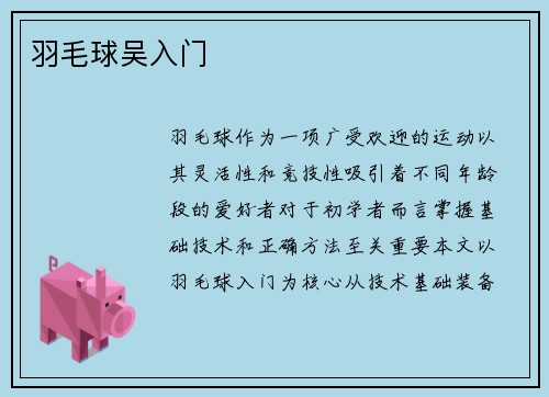 羽毛球吴入门